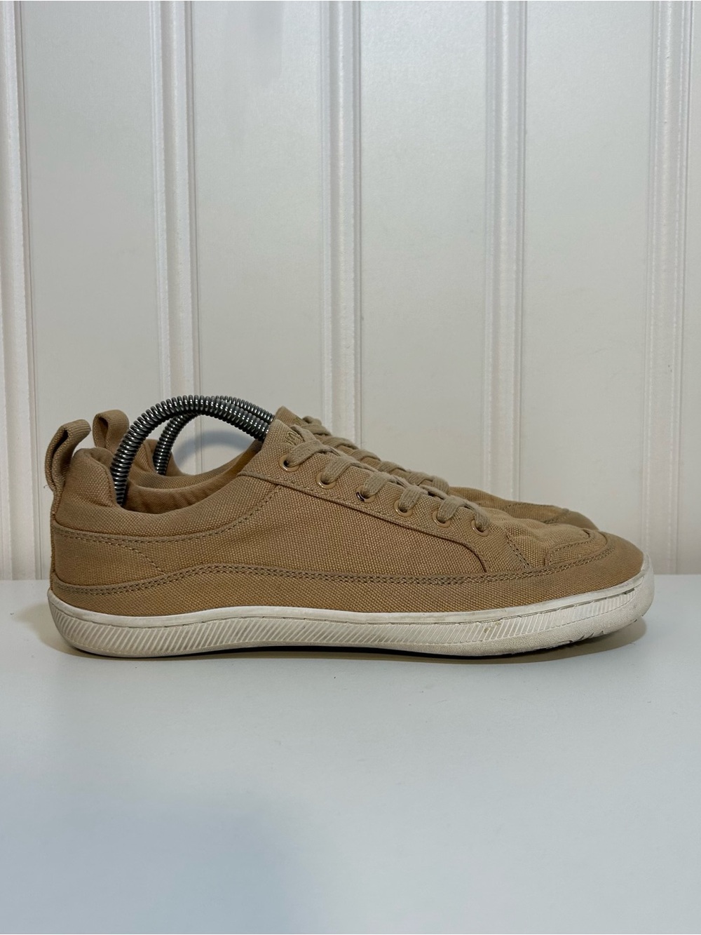 Rutsu barefoot minimalist beige tan canvas Casual Canvas Sneakers w11 mens 8